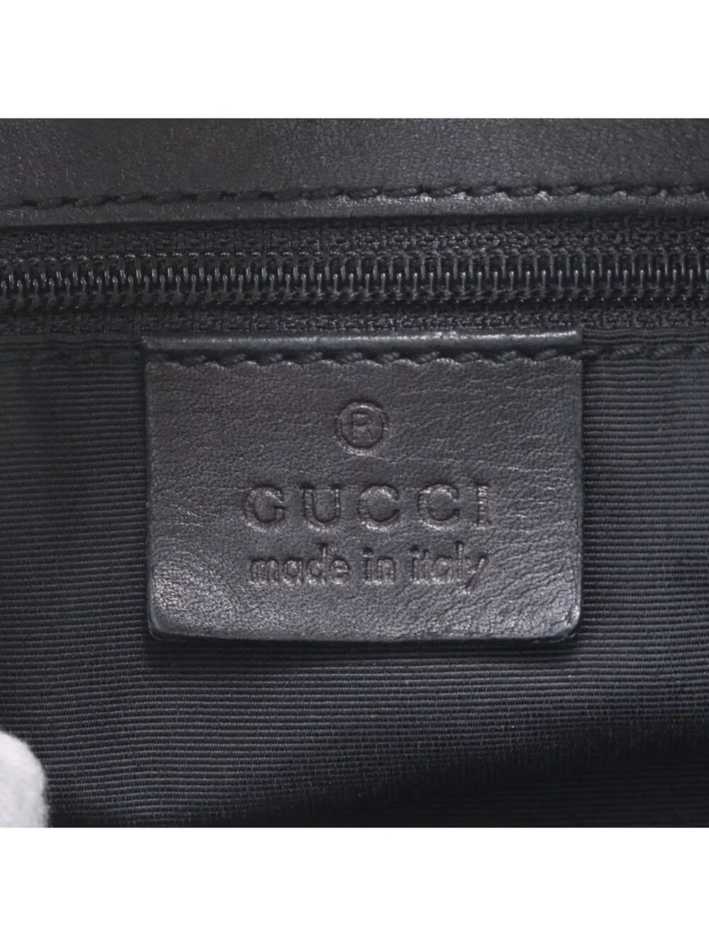 Gucci GG Canvas Leather Tote Shoulder Hand Black